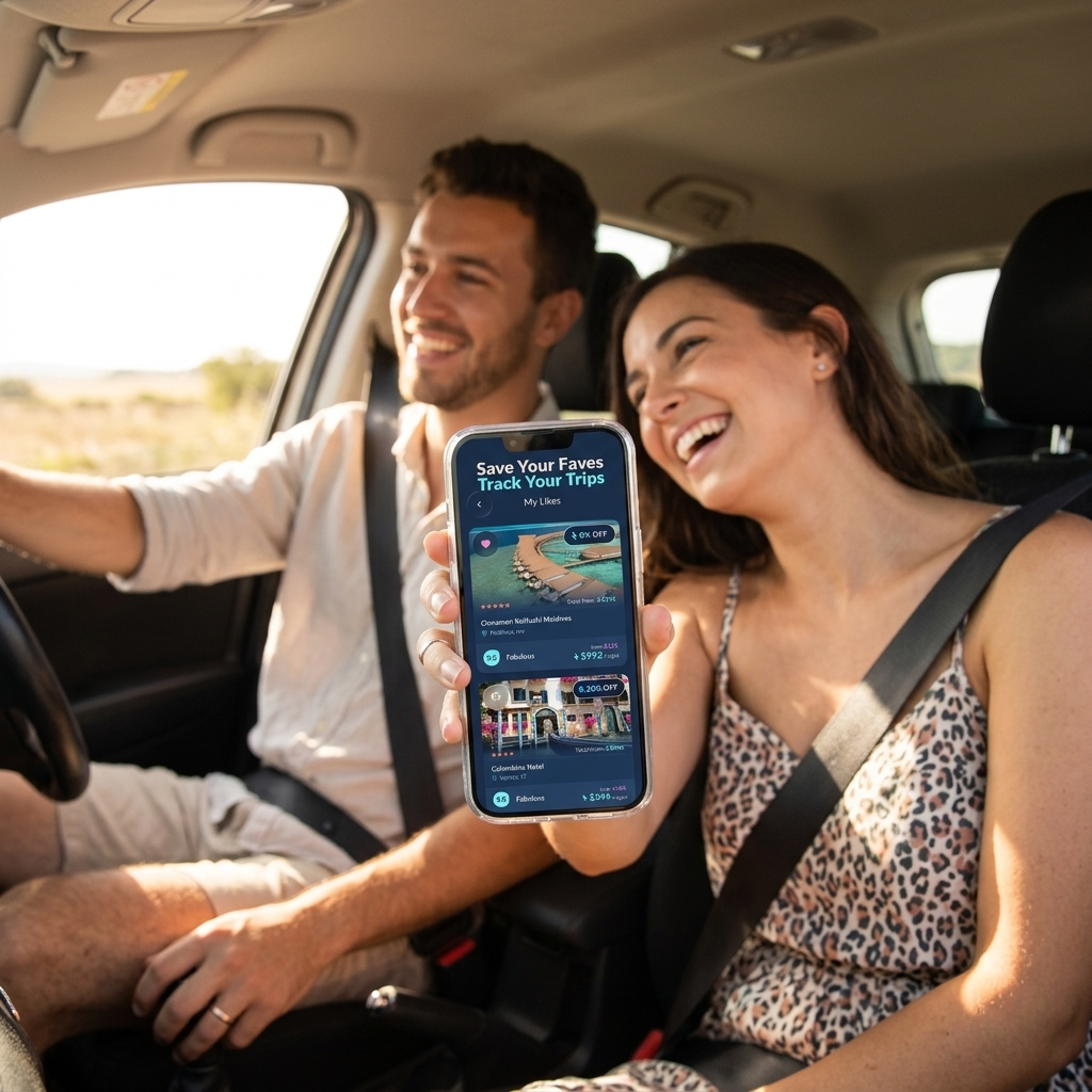 Couple in a car using Zzzello